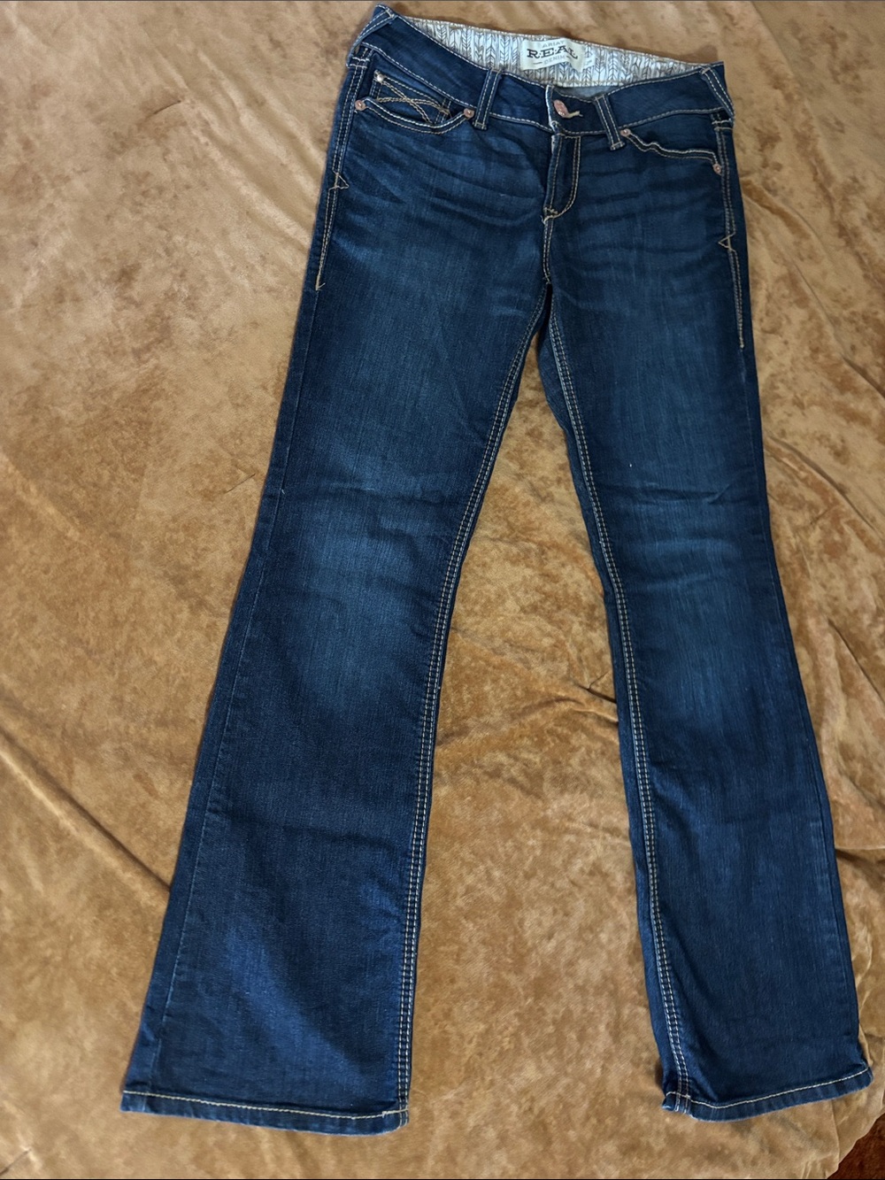 Ariat Dark Blue Flare Jeans with Contrast Stitching